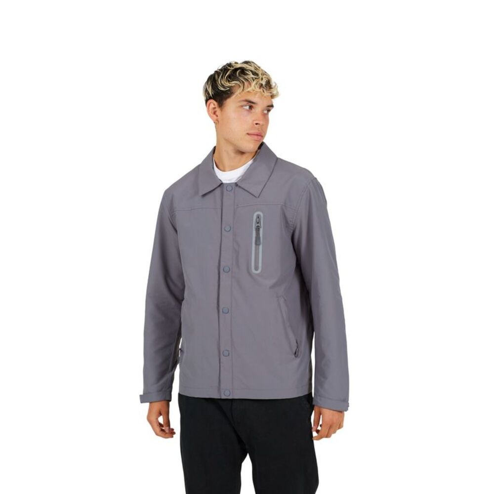 Brave Soul Mens Taslan Coach Jacket / Gray